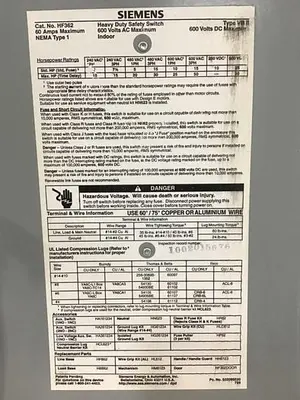 USED SIEMENS HNF362