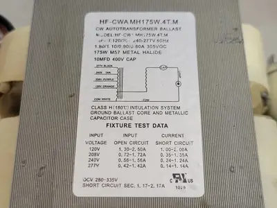 NEW PREMIUM HF-CWA MH175W.4T.M