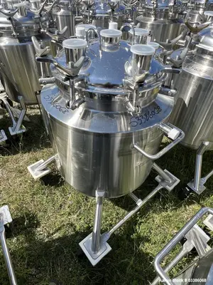 Used Precision Stainless Steel Jacketed Vertical Tank – High Capacity