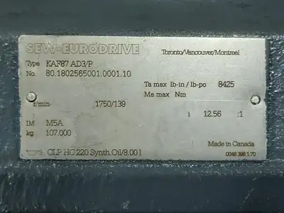 NEW SEW-EURODRIVE KAF87 AD3/P