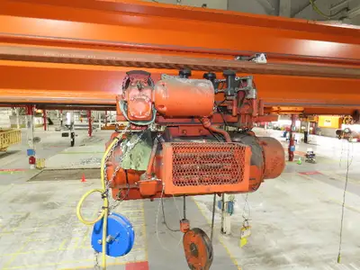 Cleveland Tramrail P&H 2 Ton Single Girder Underhung Bridge Crane 45' 10" Span