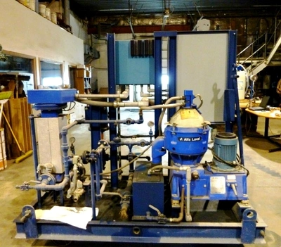 Alfa-Laval MMB 305S-11 lube oil purifier module, SS.