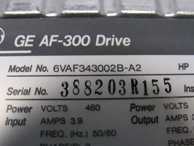 Ge Fuji 6VAF343002B-A2 AF-3001B 2hP AC Variable Frequency Drive 460V