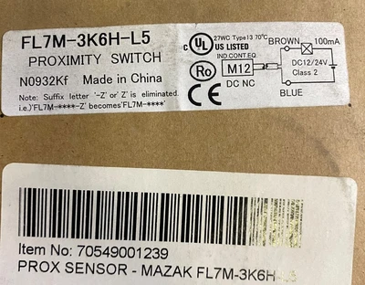 MAZAK FL7M-3K6H-L5 PROXIMITY SENSOR