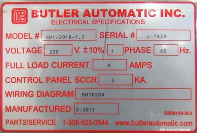 USED MATRIX PACKAGING ELETE DS-13