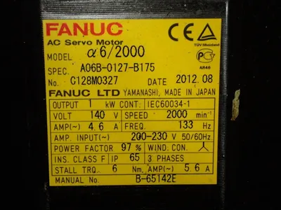 Used FANUC A06B0127B175 Servo Motors | HGR 24 #730758