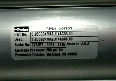 NEW PARKER 3.25CBC4MA2U14AC06.00 CYLINDER SER.4MA 325CBC4MA2U14AC0600