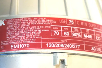 NEW KILLARK EMH070 EMH SERIES H I D FIXTURE 70 WATT
