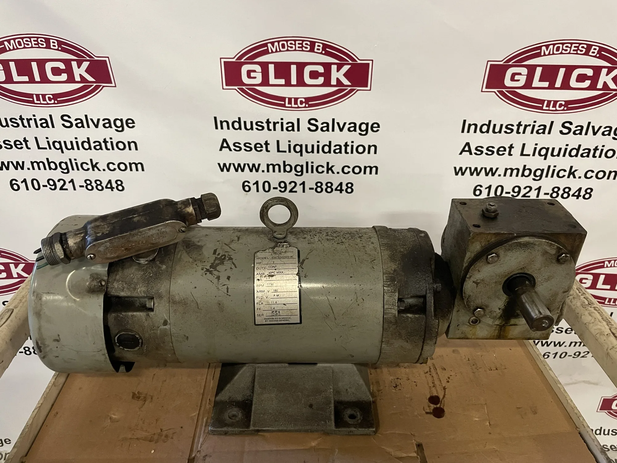 Hub City 214 Gear Drive/Speed Reducer 5:1 2HP 1750RPM 180V DC