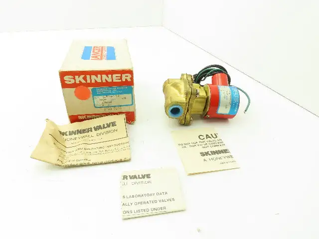 Lancer 4LE2HB3052 2-Way Skinner Solenoid Valve 3/8" NPT N.C. 0-50psi 120v