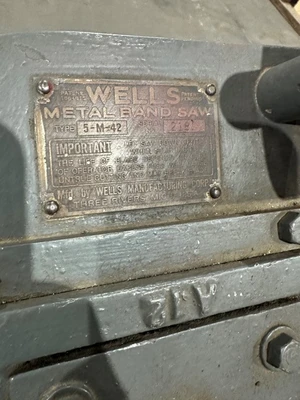 WELLS 5-M-42 5" X 10" BAND SAW - 115V