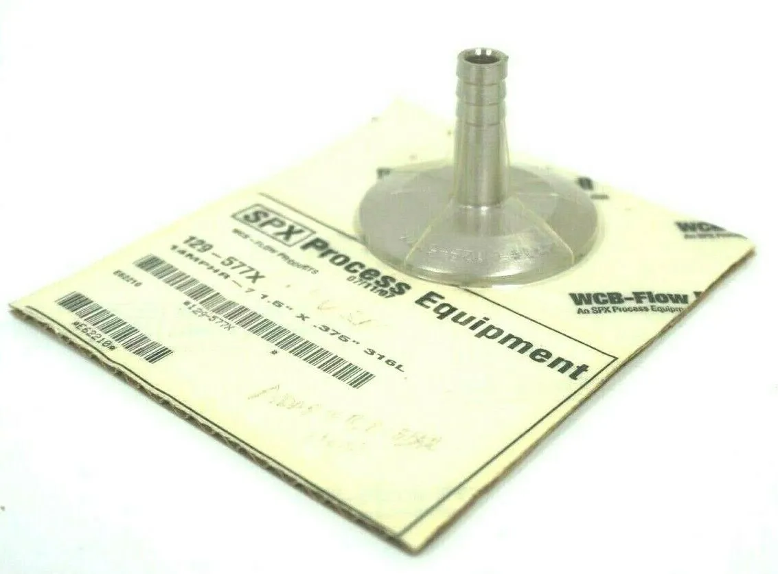 NEW SPX PROCESS EQUIPMENT 129-577X 14MPHR-7 1.5" X .375" 316L HOSE ADAPTER