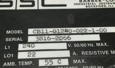 Used BARBER COLMAN CB11-01240-022-1-00 PLC Contactors Michigan US | Ideal Machinery #1318655