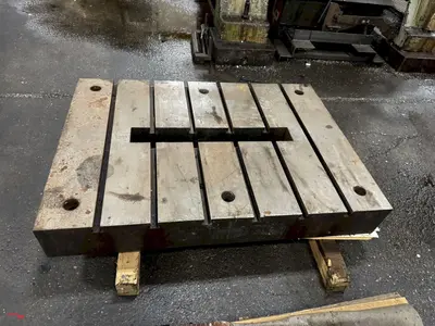 42-1/2" X 30-1/4" x 6" HEAVY DUTY STEEL BOLSTER PLATE. STOCK # 0991125