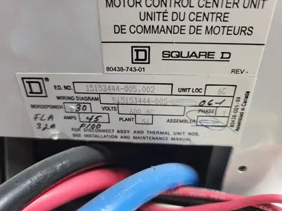 USED SQUARE D MODEL 6