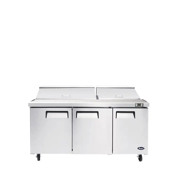 New | in-Stock Atosa New Atosa MSF8308GR — 72″ Refrigerated Mega Top Sandwich Prep. Table 115V Food Prep Tables Illinois US | Falcon Restaurant Supply #1375673