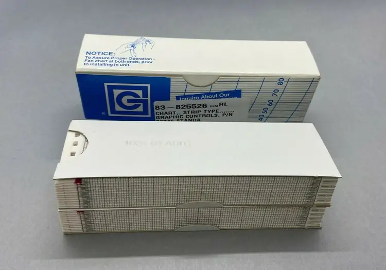 New | in-Stock GRAPHIC CONTROLS FANFOLD STRIP CHART PAPER GC Systems | Maverick Industrial Sales #1106727