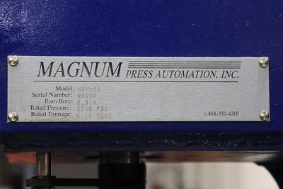 Used 1999 Magnum HBM-6A C-Frame Presses New Jersey US | Machinery Values #1344178