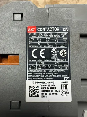 Used LS ELECTRIC MC-12A Starters South Carolina US | ESS Industrial Equipment Sales #1251353
