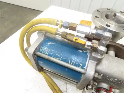 Jamesbury 4" Flanged Ball Valve Pneumatic Air Actuator PMV Positioner