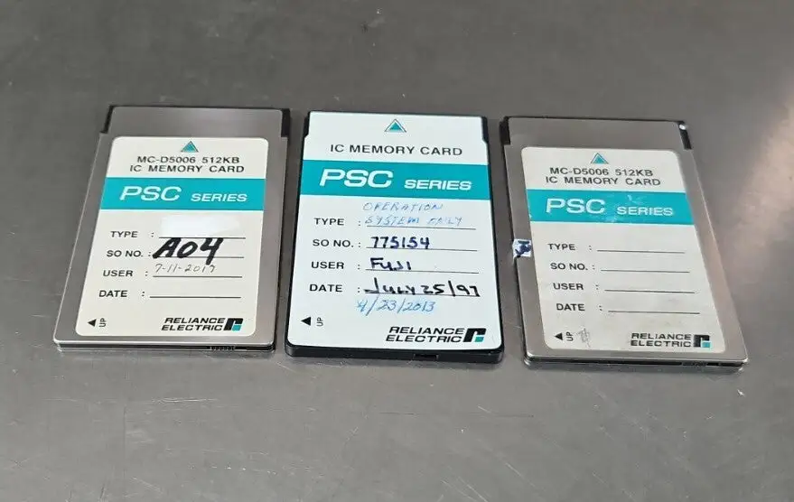 Reliance Electric MC-D5006IC, 512 KB, PSCSeries Pk Memory Cards-Lot of 3 3C-18
