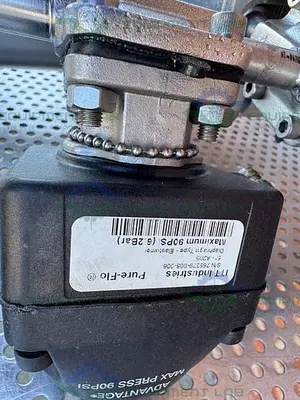 USED MILLIPORE STAINLESS STEEL PELLICON FILTER HOLDER W/ ITT VALVES, ACTUATOR