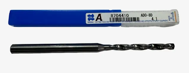 OSG 4.1mm Solid Carbide Drill 8xD EgiAs Coated 8704410