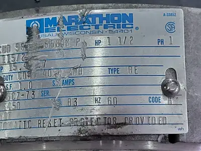 1.5 hp, 115/230V, 3450 rpm, 56CZ-73 Electric Motor