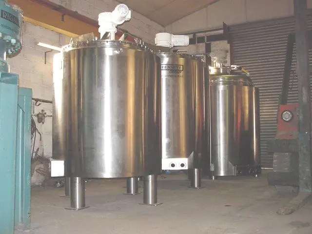 2,500 L S/S Electrically Heated Jacketed Cooker Tank