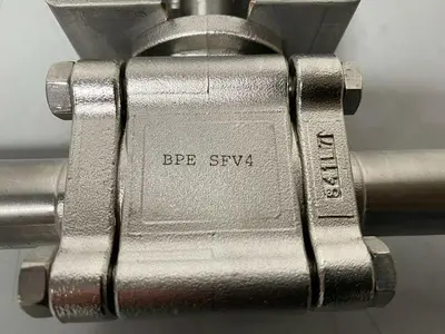 USED LOT OF 2 - SVF F.C.I STAINLESS STEEL HS15-2 VALVE ACTUATORS W/ 1" SANITARY FIT