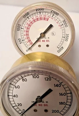 UL Airco 327L COMPRESSED Gas Regulator Nitrogen Brass PRESSURE 806 8427 555