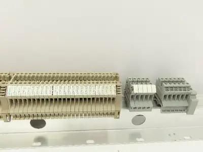 Weidmuller Terminal Block DIN Rail 1 Meter Lot of 110+