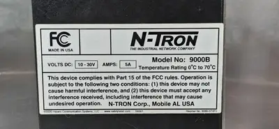 N-TRON 9000B Back Pane with 9002CPU (2) 9006TX (2) 900FP loc4B18