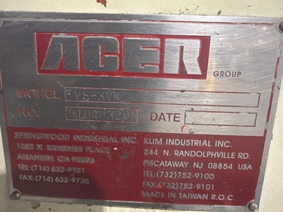Used ACER EUS-3VK Vertical Mills Michigan US | iGAM Industrial Marketplace #1145949