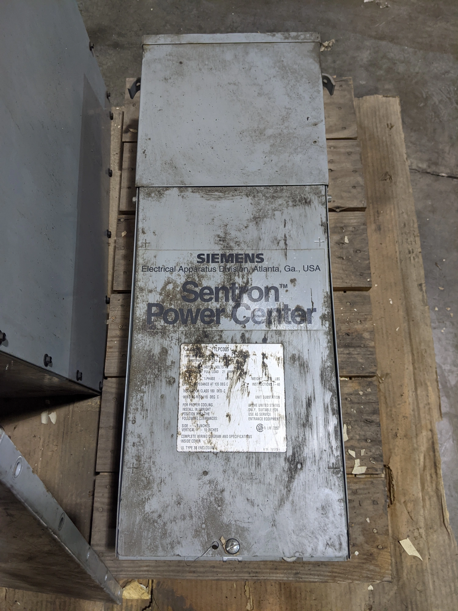 Siemens Sentron 1LPC005 Power Center Transformer
