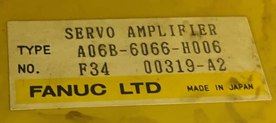 FANUC A06B-6066-H006 SERVO AMPLIFIER