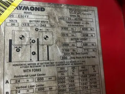 Used 2015 RAYMOND 425C35TT 3-Wheel Stand up Electric Counterbalance Forklifts Illinois US | Somerset Equipment Sales #1546185