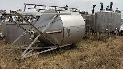 Silo, 365 CF, S/st, 8' x 6', 55 Lbs/CF, Auger, #S740292