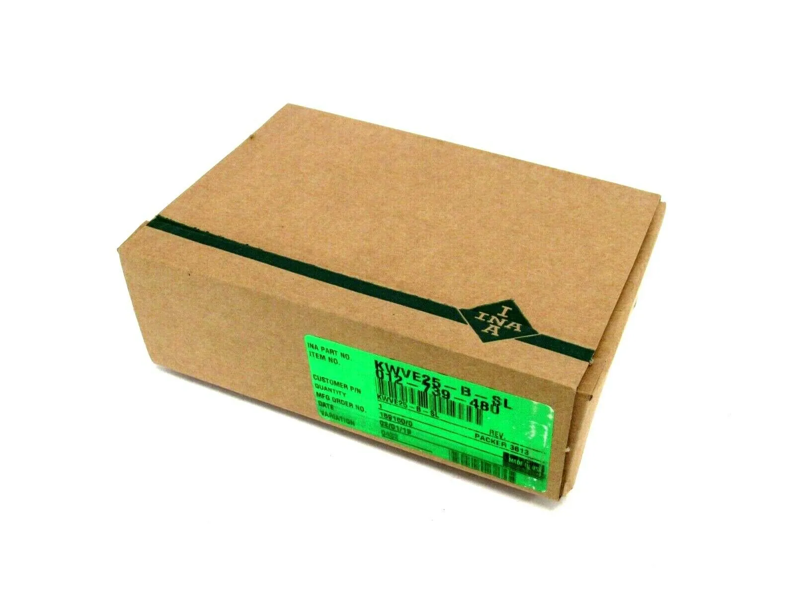 NEW INA KWVE25-B-SL-012-739-480 LINEAR CARRIAGE KWVE25BSL012739480
