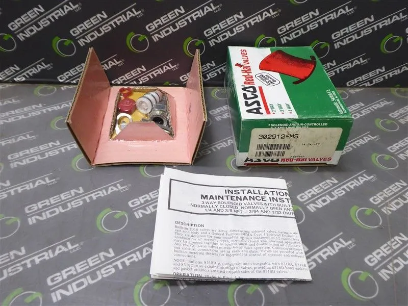 ASCO 302912-MS Solenoid Valve Rebuild Kit New NIB