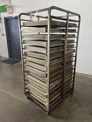 Roll-In Double Oven Rack with Pans