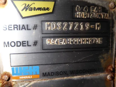Used WARMAN 064EAHQQQMM273E Pumps South Carolina US | Yellow Tag Capital Recovery #1327987