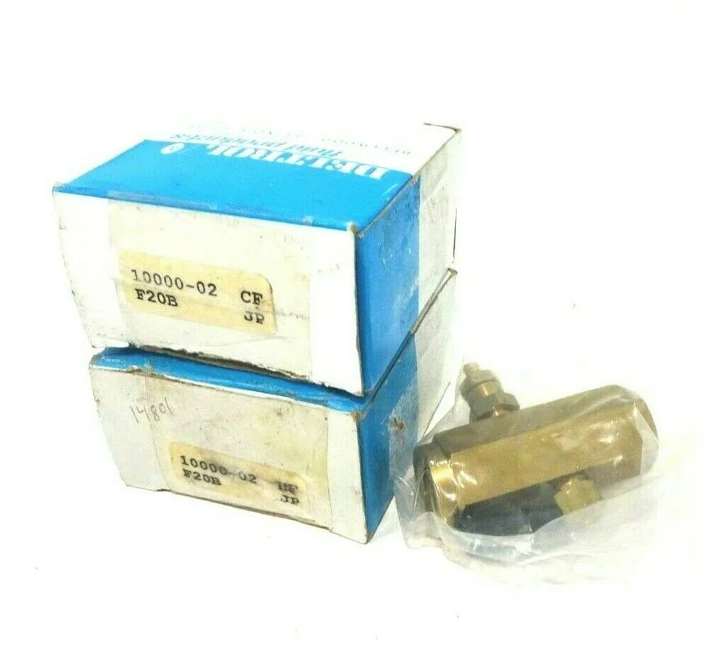 2 NEW DELTROL 10000-02 FLOW CONTROL VALVES F-20-B 1000002
