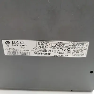 Used ALLEN BRADLEY ALLEN BRADLEY SLC 500 POWER SUPPLY 1746-P1 SER A Power Supplies | ND Industrial Surplus #1221291