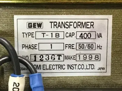 USED GOMI ELECTRIC T-1B 400VA