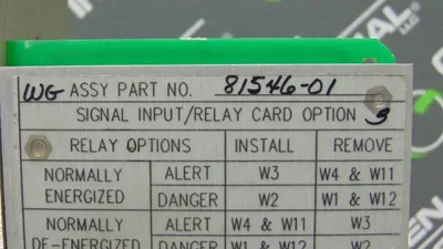 Bently Nevada 3300 Series Signal Relay Board 81546-01 Board Rev. U Used