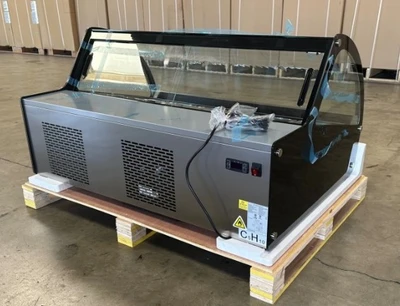 171-0152 6 Pan Self Contained Full Service Countertop Gelato Display Cooler