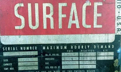 SURFACE COMBUSTION Endothermic Generator Gas Generator - Endothermic | Heat Treat Equipment Co. (6)