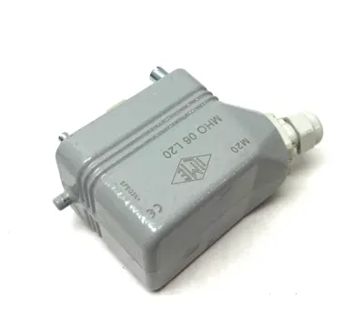 USED ILME CABLE HOOD, C-TYPE, 2-PEGS W/ 6-PIN MALE INSERT