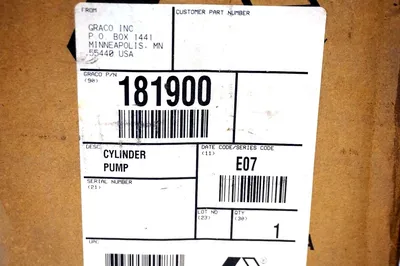 NEW GRACO 181900 CYLINDER PUMP